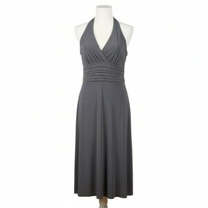 Chic Evan Picone Charcoal Midi Dress